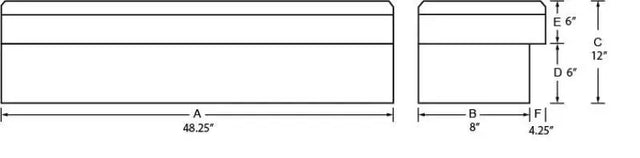 Tradesman Steel Side Bin Truck Tool Box (48in.) - White - & Automotive