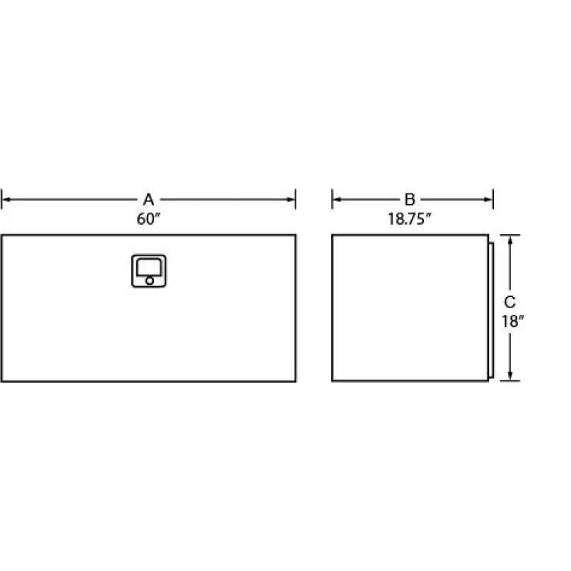 Tradesman Steel Underbody Truck Tool Box (60in.) - Black - 76260