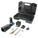 Adjustable trailer hitch rear Class III with accessories and storage case for towing