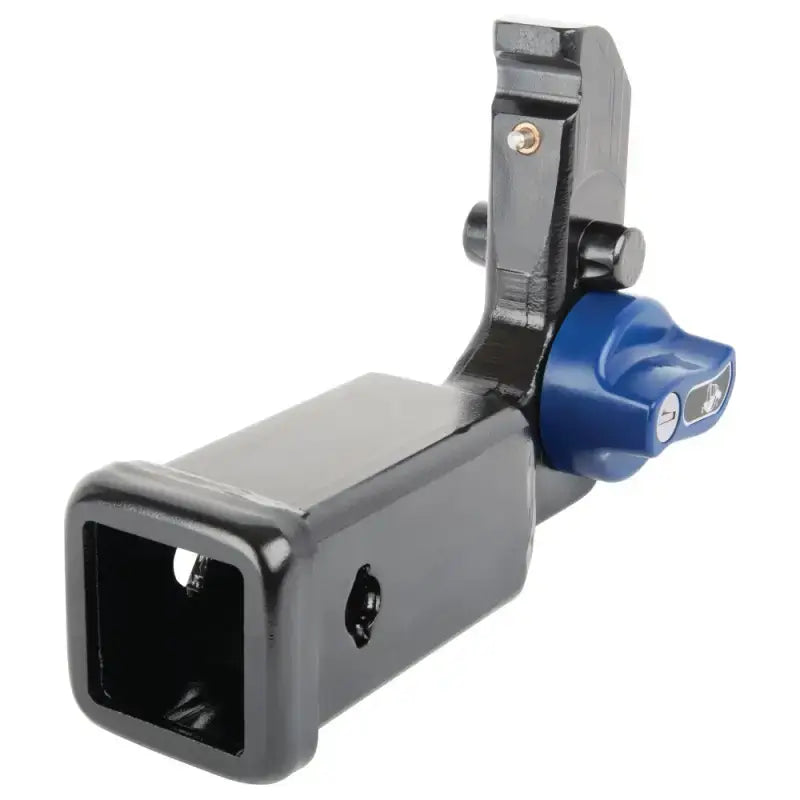 Black and blue trailer hitch rear Class III square tube 2 inch receiver for towing