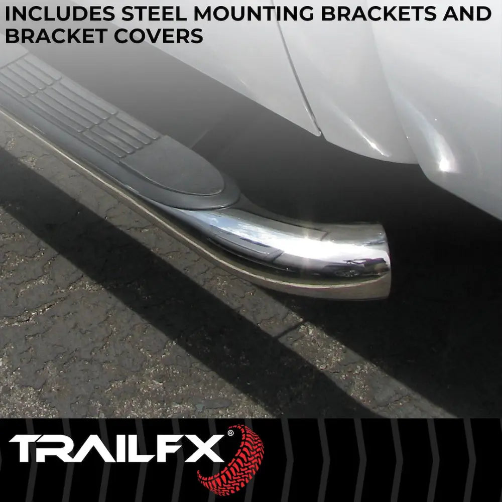 Trailfx Limited Lifetime Warranty Nerf Bar A0068S - Round Tacoma