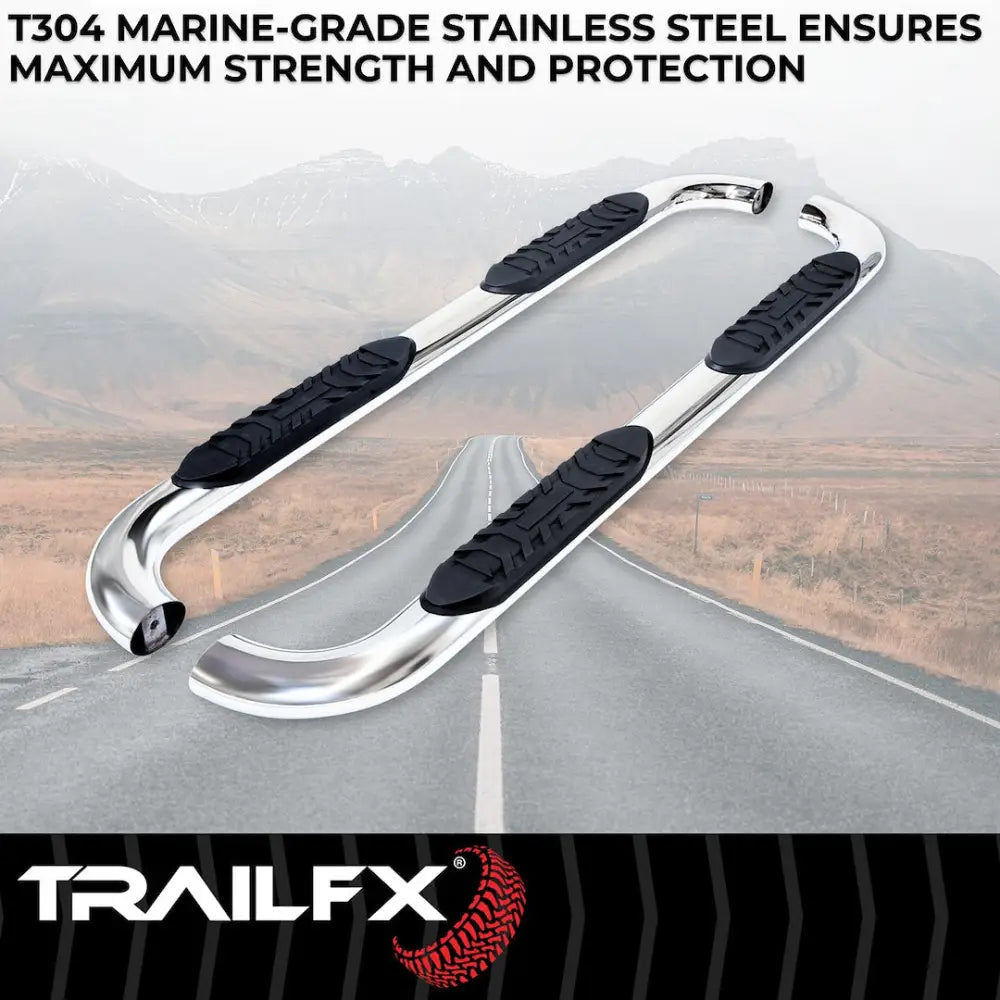 Trailfx Limited Lifetime Warranty Nerf Bar A1019S - Oval Bent Tacoma Double Cab