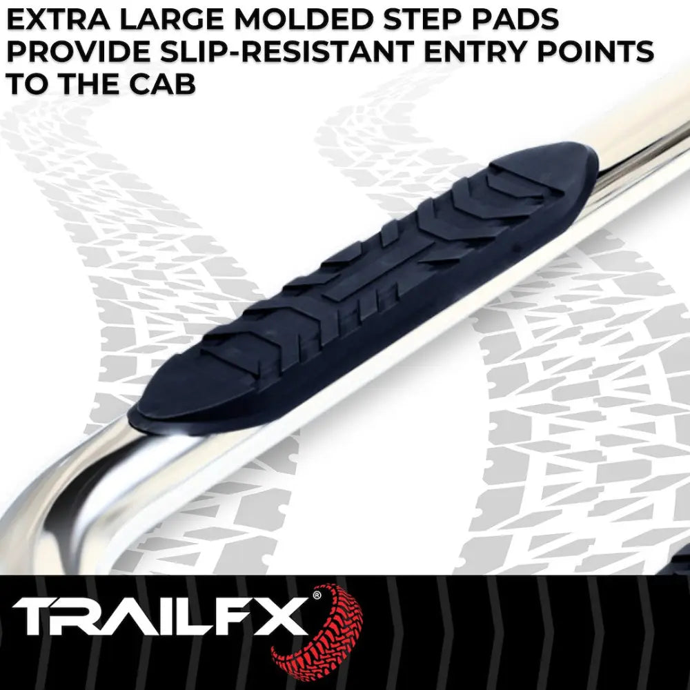 Trailfx Limited Lifetime Warranty Nerf Bar A1019S - Oval Bent Tacoma Double Cab
