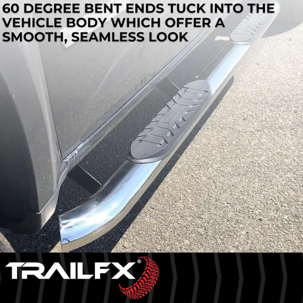 Trailfx Limited Lifetime Warranty Nerf Bar A1019S - Oval Bent Tacoma Double Cab