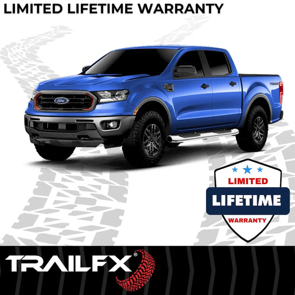 Trailfx Limited Lifetime Warranty Nerf Bar A7092S - Nrf Bend Ford Ranger Crew 19 Pss