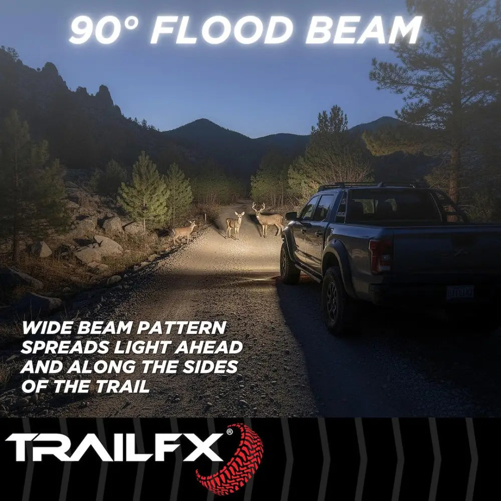 Trailfx Limited Lifetime Warranty Driving/ Fog Light 2X2FMBKF2 - 2X2 Pod 4X5W FL BK PR Flush Mount