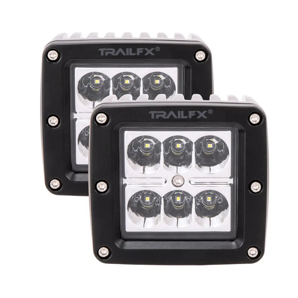 Trailfx Limited Lifetime Warranty Driving/ Fog Light 3X2S2 - 3X2 Pod 6X3W SP PR BK Cvr