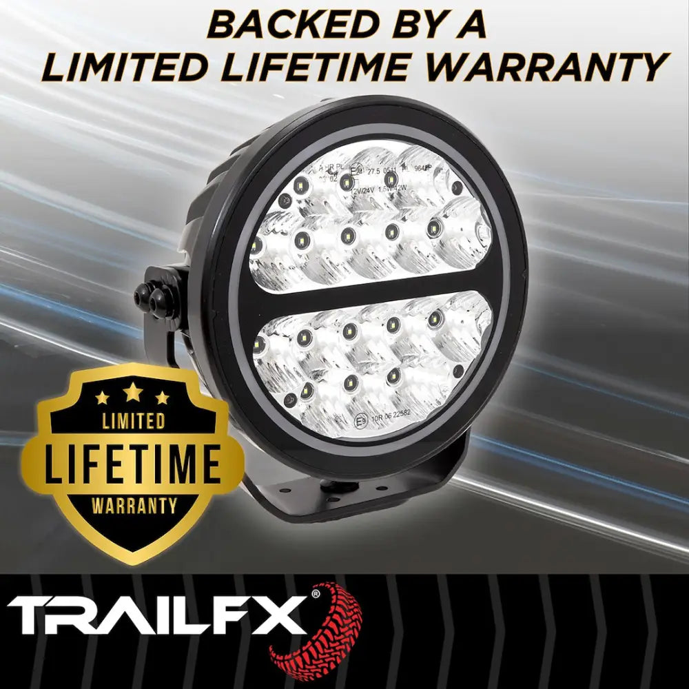 Trailfx Limited Lifetime Warranty Driving/ Fog Light 7RNDF2 - 7IN Rnd 16X5W FL PR BK Ambr CV