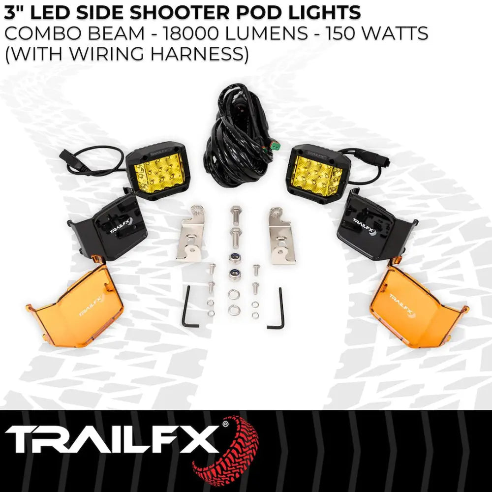 Trailfx Limited Lifetime Warranty Driving/ Fog Light Podsidams2 - Pod SD 15X5W SP Ambr PR BK Cvr