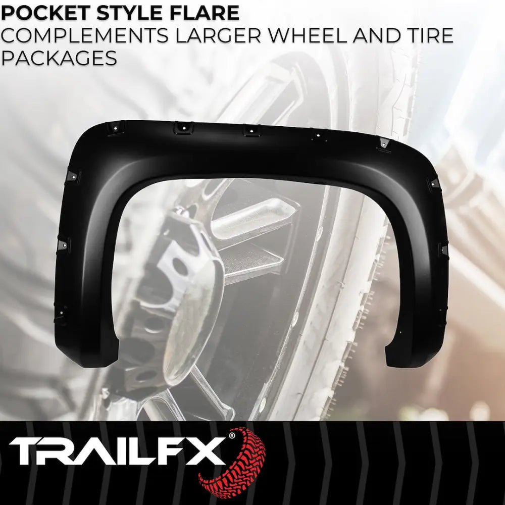 Trailfx Limited Lifetime Warranty Fender Flare TFC3003S - Pocket Style Smooth Set