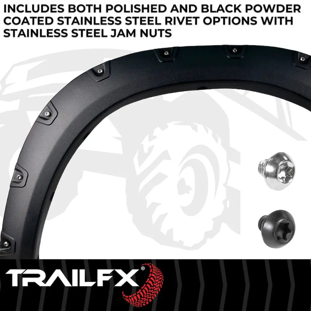 Trailfx Limited Lifetime Warranty Fender Flare TFD3004T - Pocket Style Texture Set