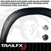 Trailfx Limited Lifetime Warranty Fender Flare TFD3004T - Pocket Style Texture Set