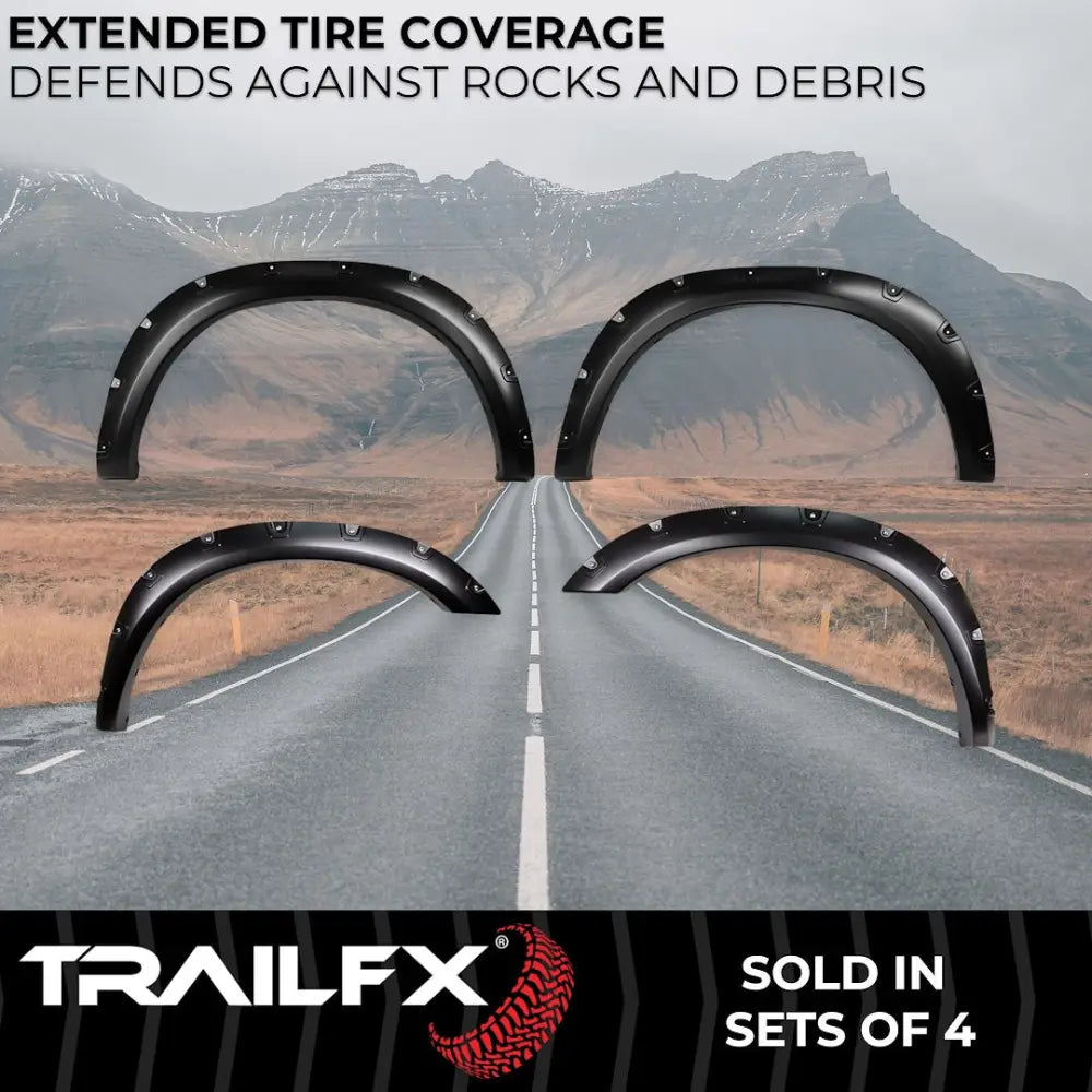Trailfx Limited Lifetime Warranty Fender Flare TFD3006S - Pocket Style Smooth Set