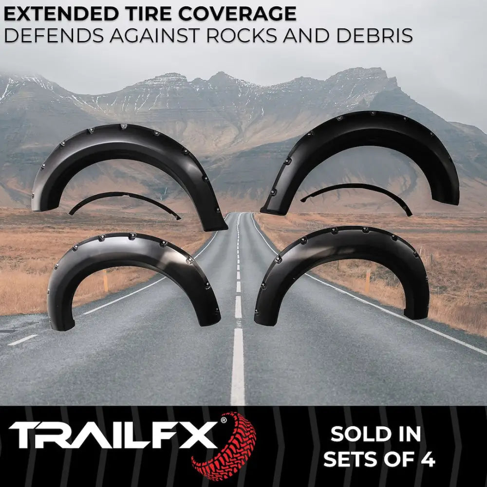 Trailfx Limited Lifetime Warranty Fender Flare TFF3002S - Pocket Style Smooth Set