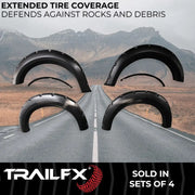 Trailfx Limited Lifetime Warranty Fender Flare TFF3002S - Pocket Style Smooth Set