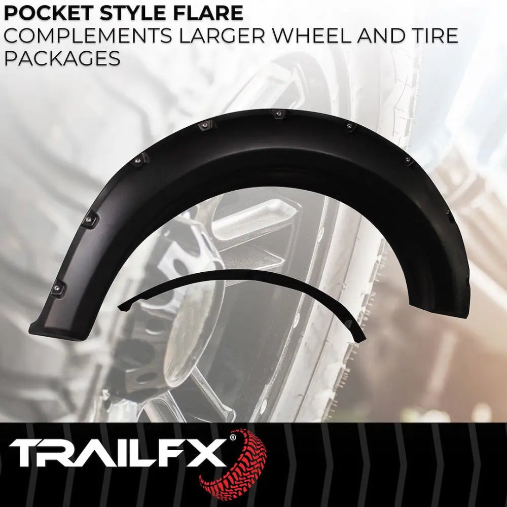 Trailfx Limited Lifetime Warranty Fender Flare TFF3002S - Pocket Style Smooth Set