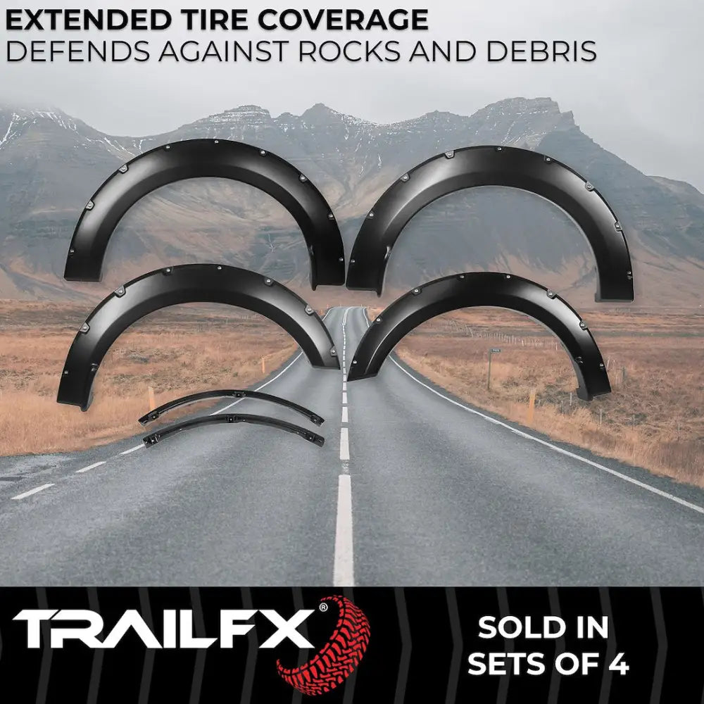 Trailfx Limited Lifetime Warranty Fender Flare TFF3006S - Pocket Style Smooth Set