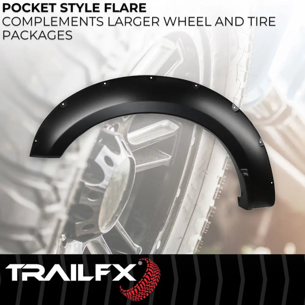 Trailfx Limited Lifetime Warranty Fender Flare TFF3007S - Pocket Style Smooth Set