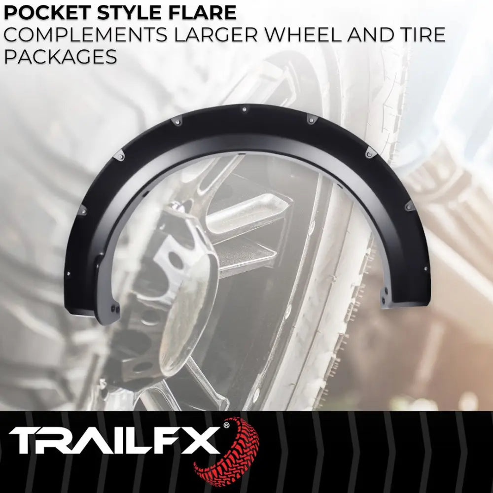Trailfx Limited Lifetime Warranty Fender Flare TFF3011S - Pocket Style Smooth Set