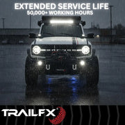 Trailfx Limited Lifetime Warranty Light Bar 10SRBKCM - 10IN SR 9X5W BK Combo BK Cvr