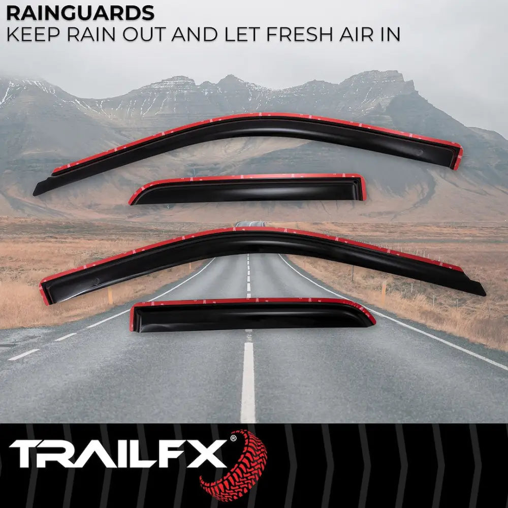 Trailfx Limited Lifetime Warranty Rainguard 4101IC - Smoke Tfx Inchannel Wndw Vents 4PC