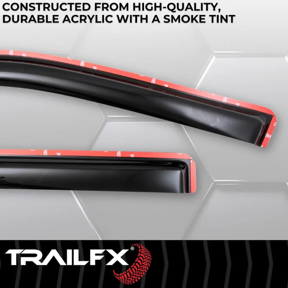Trailfx Limited Lifetime Warranty Rainguard 4109IC - Smoke Tfx Inchannel Wndw Vents 4PC
