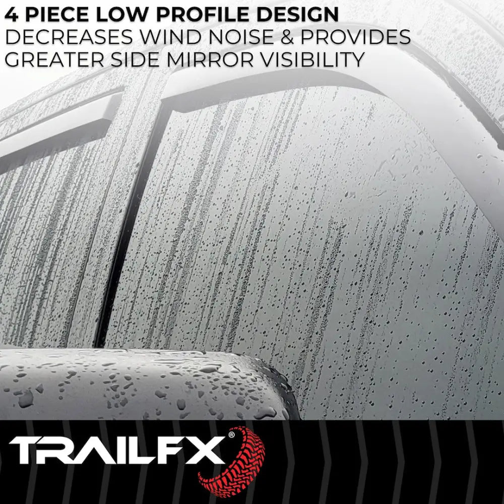 Trailfx Limited Lifetime Warranty Rainguard 4109IC - Smoke Tfx Inchannel Wndw Vents 4PC