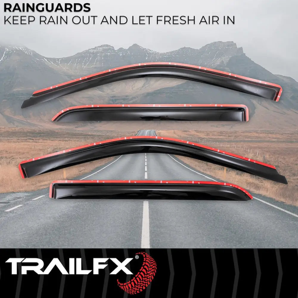 Trailfx Limited Lifetime Warranty Rainguard 4109IC - Smoke Tfx Inchannel Wndw Vents 4PC