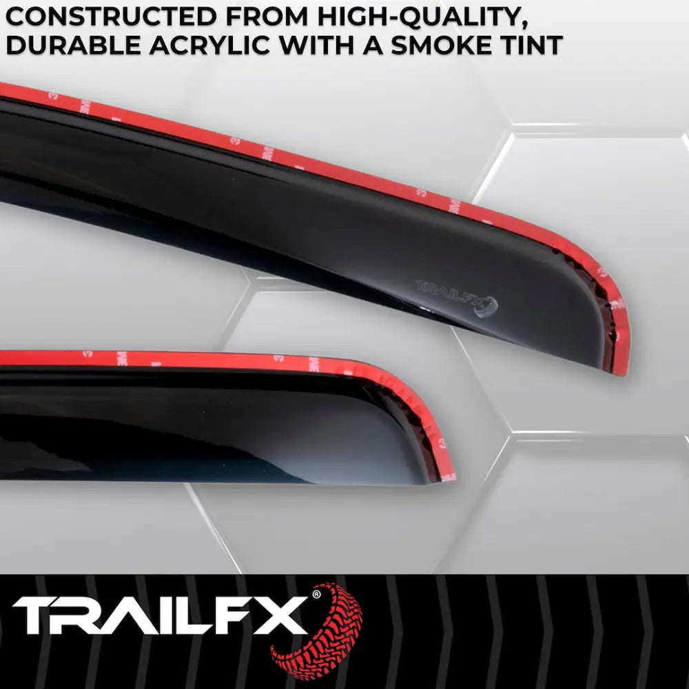 Trailfx Limited Lifetime Warranty Rainguard 4355IC - Smoke Tfx Inchannel Wndw Vents 4PC