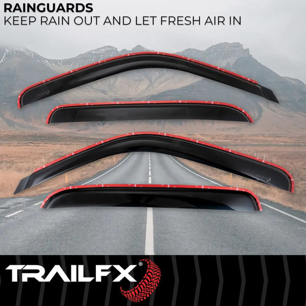 Trailfx Limited Lifetime Warranty Rainguard 4355IC - Smoke Tfx Inchannel Wndw Vents 4PC