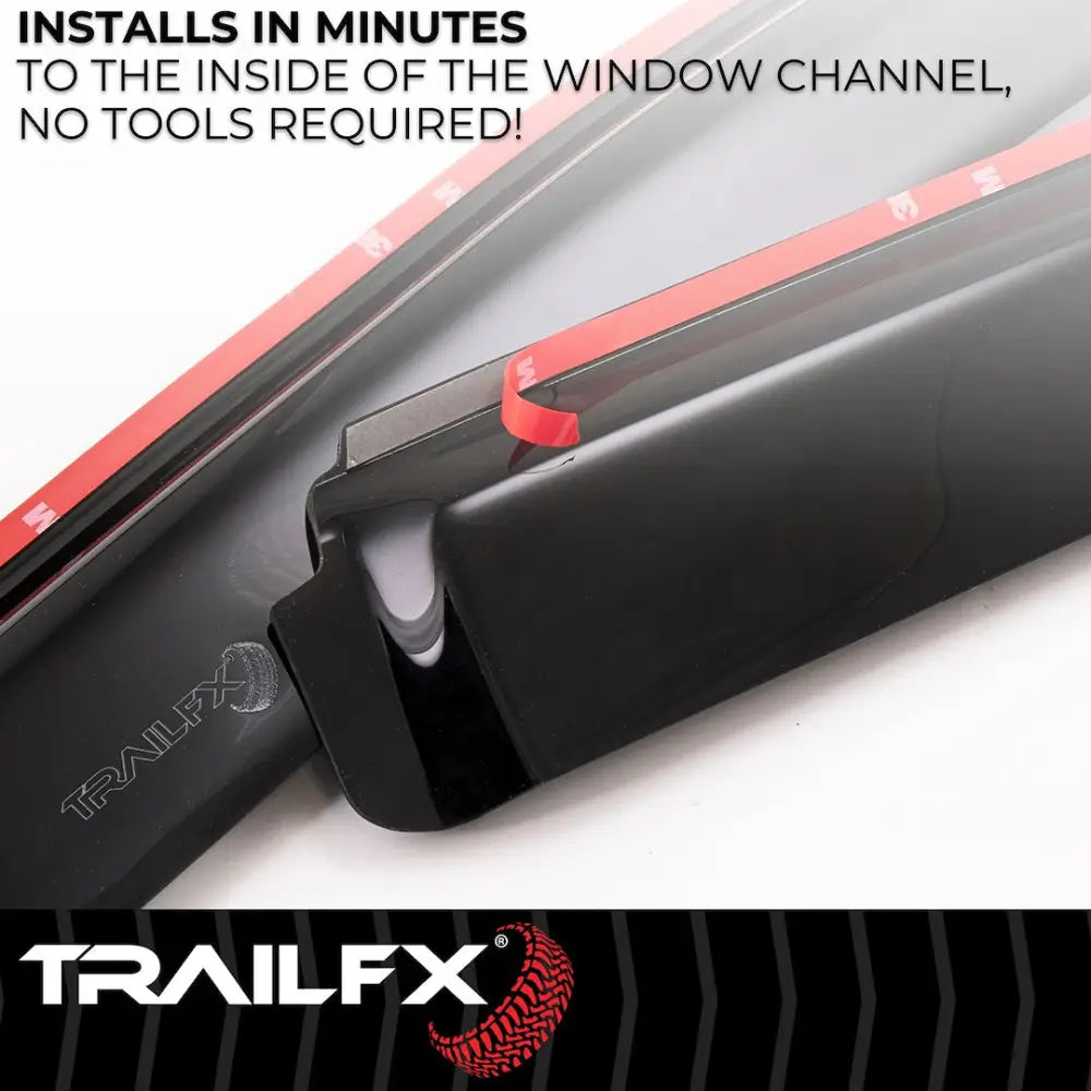 Trailfx Limited Lifetime Warranty Rainguard 4355IC - Smoke Tfx Inchannel Wndw Vents 4PC