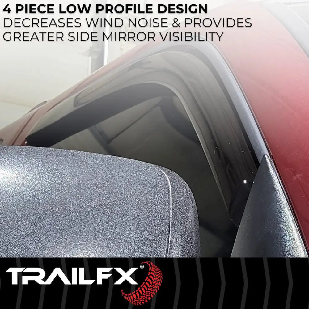 Trailfx Limited Lifetime Warranty Rainguard 4355IC - Smoke Tfx Inchannel Wndw Vents 4PC