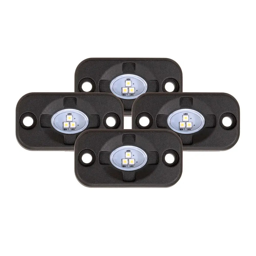 Trailfx Limited Lifetime Warranty Underbody Light Kit Rockkitf4 - White Rock Lights 3X5W Flood 4PC