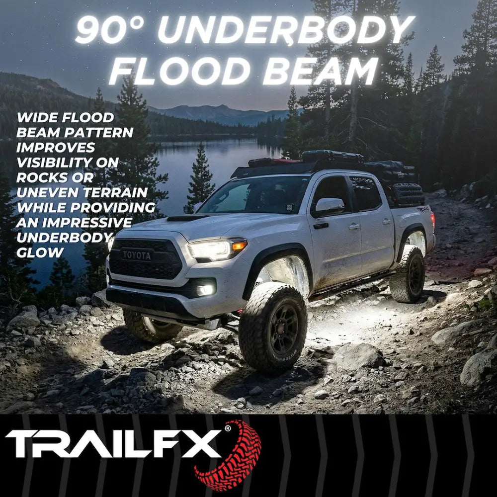 Trailfx Limited Lifetime Warranty Underbody Light Kit Rockkitf4 - White Rock Lights 3X5W Flood 4PC