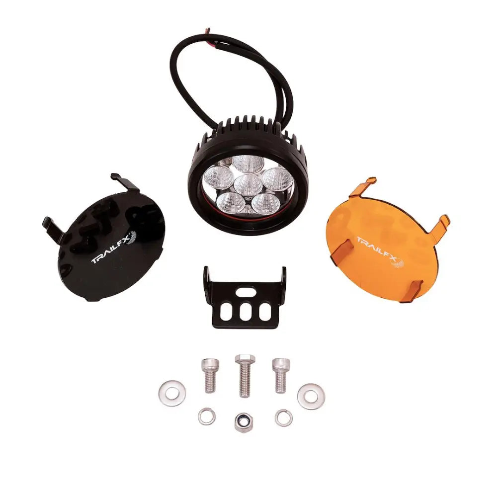 Trailfx Limited Lifetime Warranty Work Light 3RNDF1 - 3IN Rnd 6X3W FL Sgl BK Ambr CV