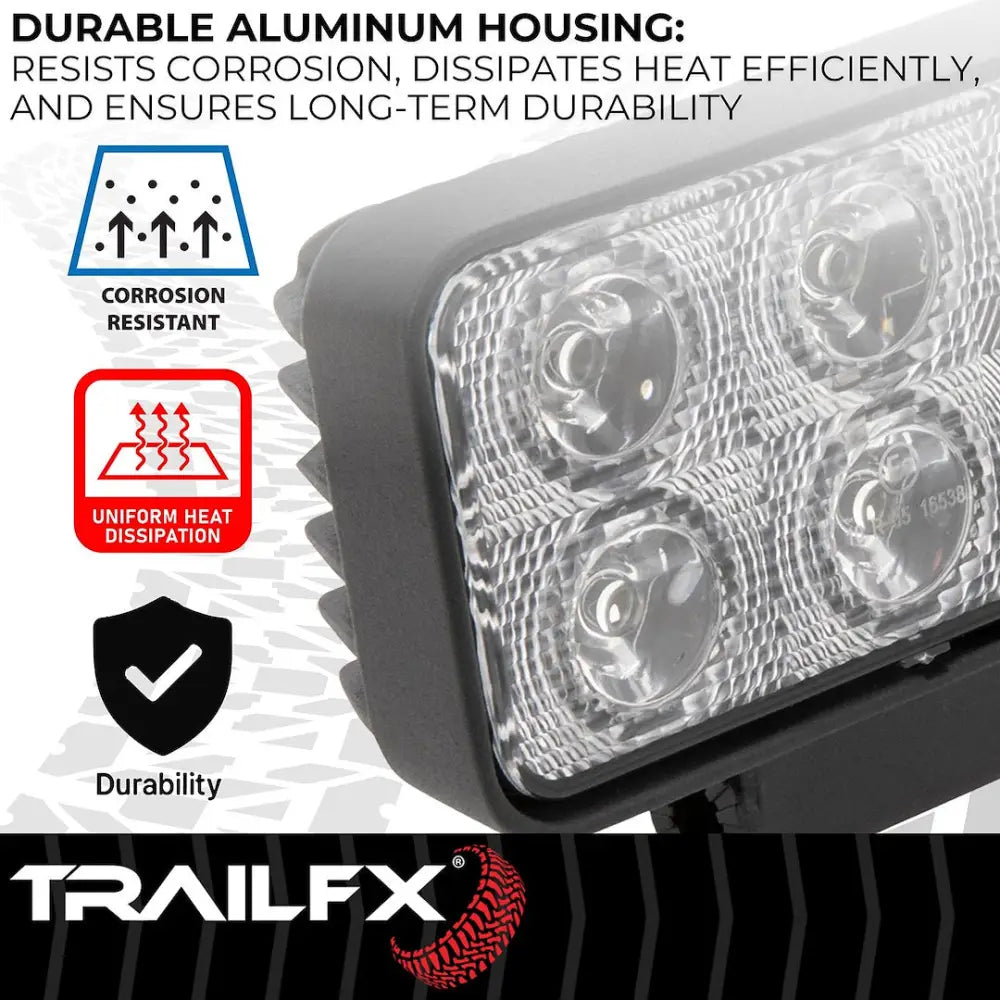 Trailfx Limited Lifetime Warranty Work Light 3X2WLF1 - 3X2 Rectangle 6X1.5W FL Sgl