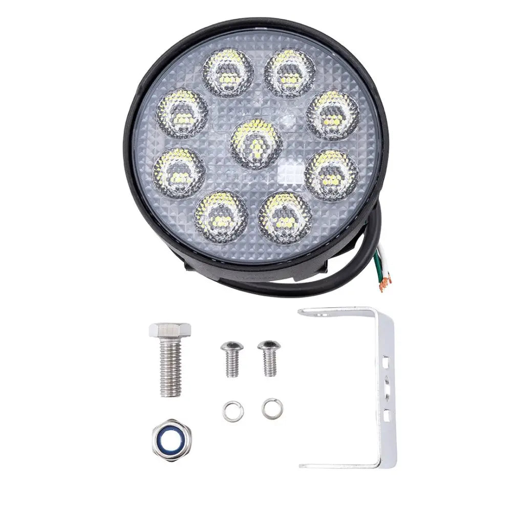 Trailfx Limited Lifetime Warranty Work Light 4Rndwlamf1 - White 4IN Rnd 9X5W FL Sgl Ambr Flsh