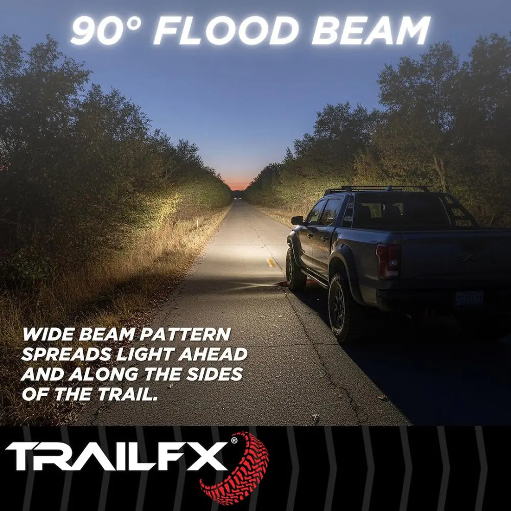 Trailfx Limited Lifetime Warranty Work Light 4X4Wlamf1 - White 4X4 Sqr 16X5W FL Sgl Ambr Fls