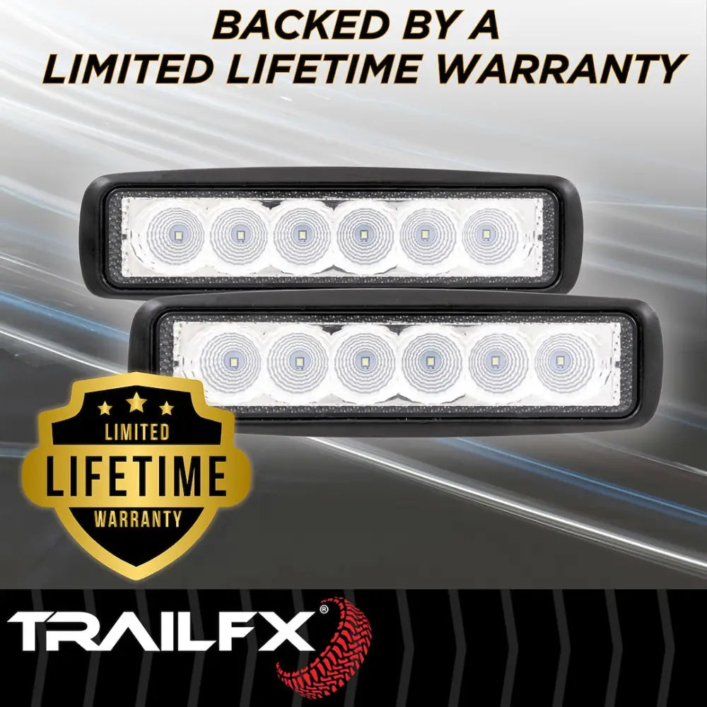 Trailfx Limited Lifetime Warranty Work Light 6Srutlf2 - 6IN Utility 6X3W Flood Pair