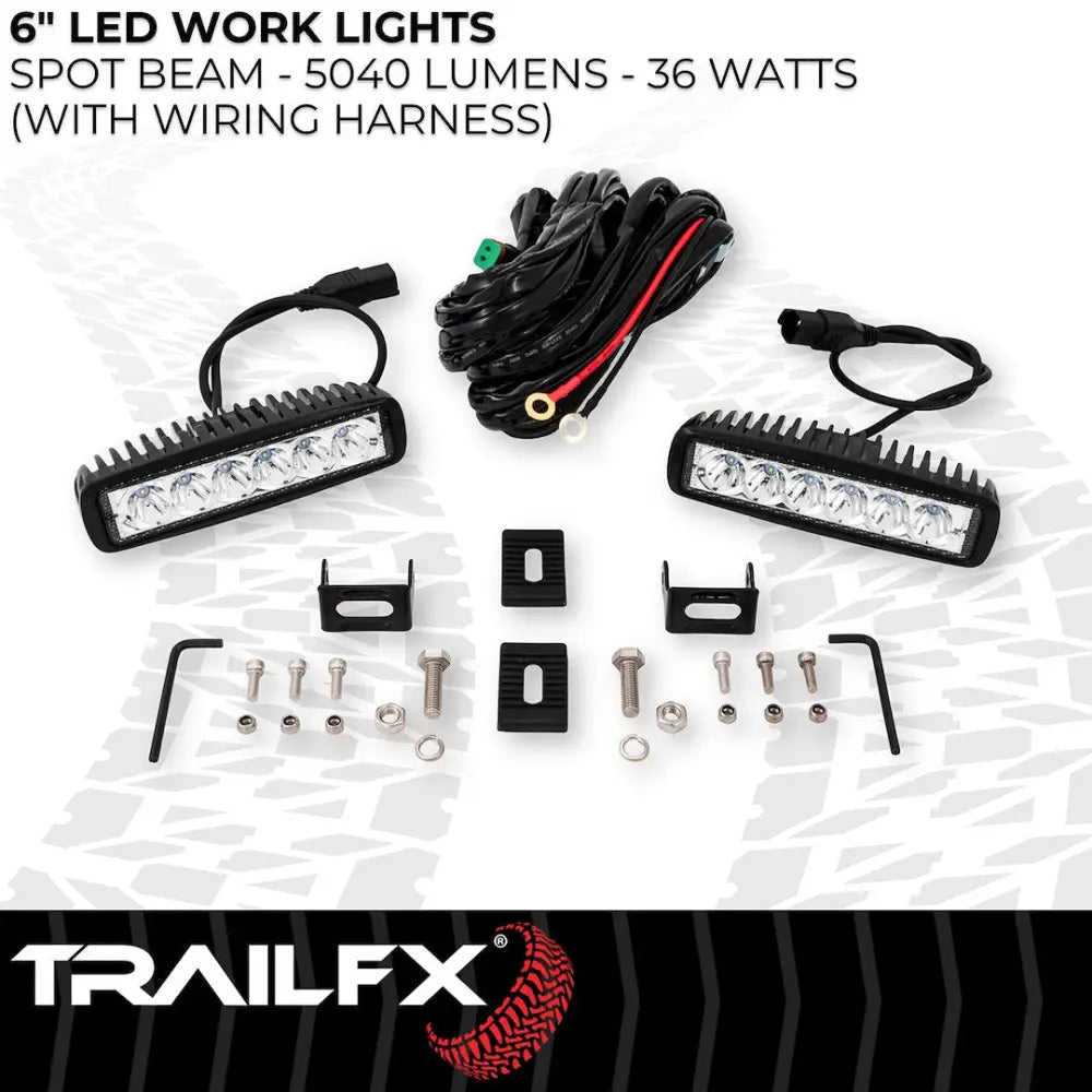 Trailfx Limited Lifetime Warranty Work Light 6Srutls2 - 6IN Utility 6X3W Spot Pair
