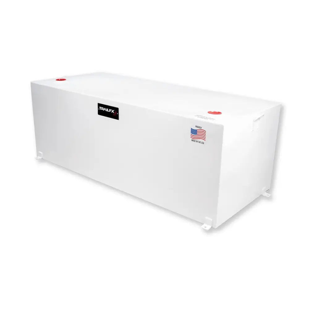 Trailfx Made In The USA Liquid Transfer Tank 21098SW - White 98 Gal Steel Rectangle