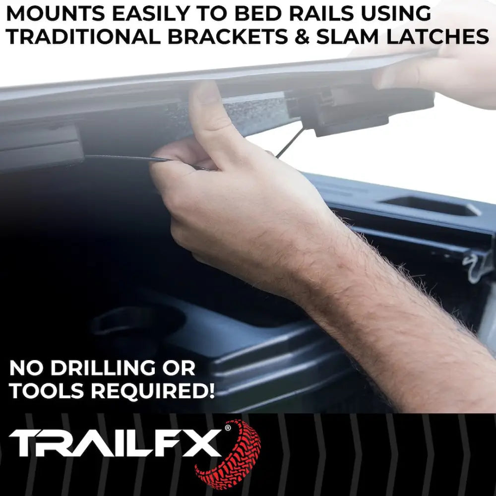 Trailfx Lockable Using Tailgate Handle Lock Tonneau Cover TFX5530 - Standard BI-Fold Tacoma