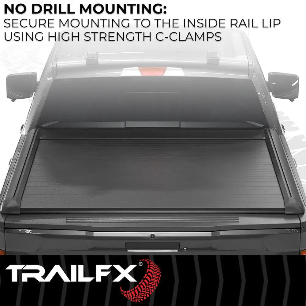 Trailfx Drilling Required Tonneau Cover TFX6007 - Retractable Hard Tundra 5.5