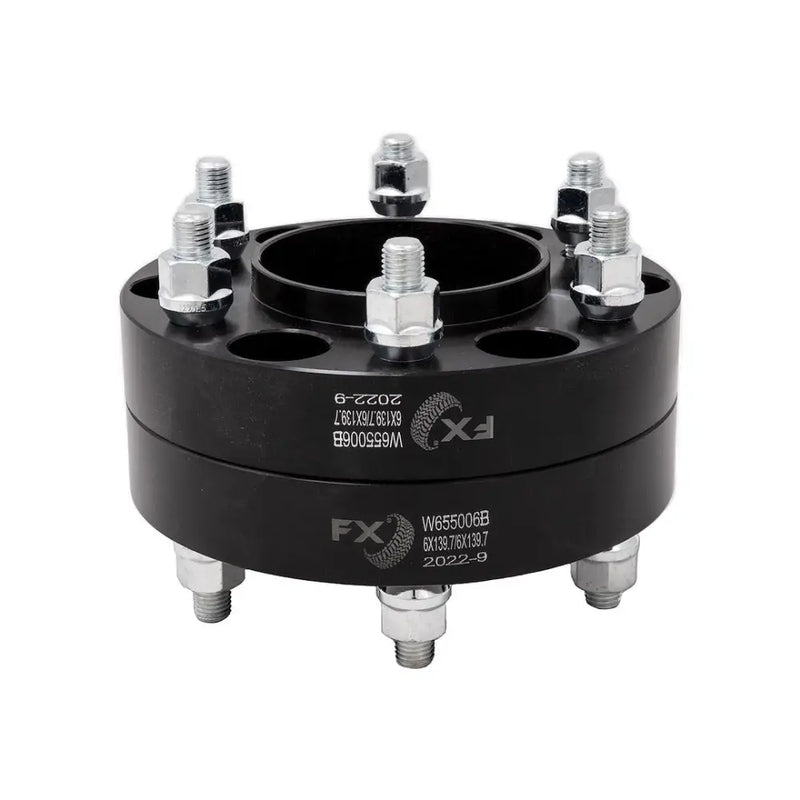 Trailfx Limited Lifetime Warranty Wheel Spacer W655006HC - Black Hub Cent Spcr 6X5.5 12X1.5 Ford
