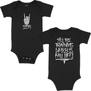 Training Wheels Onesie Black 12 Month - DBK
