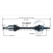 TO-8051 CV Axle Shaft
