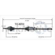 TO-8053 CV Axle Shaft