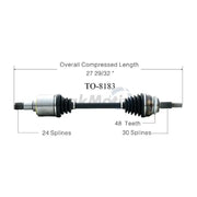 TO-8183 CV Axle Shaft