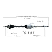 TO-8184 CV Axle Shaft