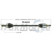 TO-8233 CV Axle Shaft